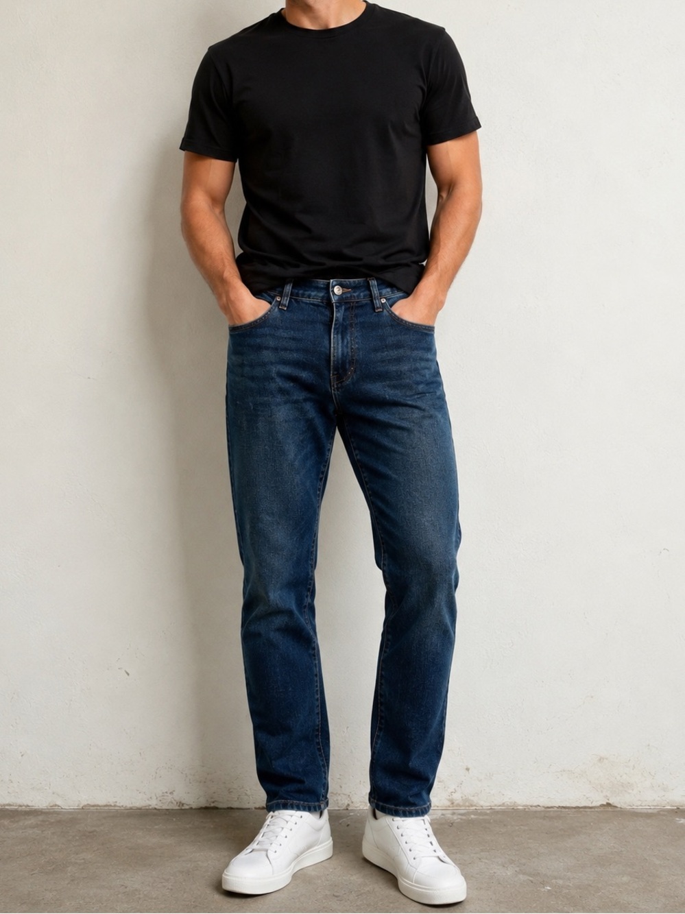 34X30 Express Slim Jeans in Dark Blue